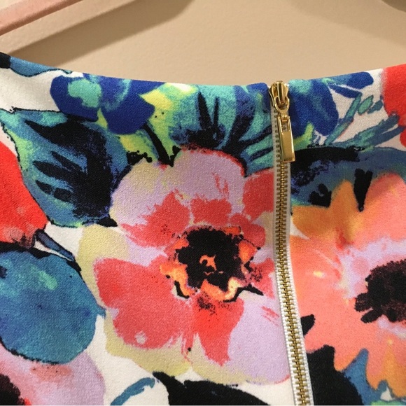 Tahari A.S.L Women 4P White Floral Prints Sheath Dress Business Formal Wotkwear - Picture 7 of 7